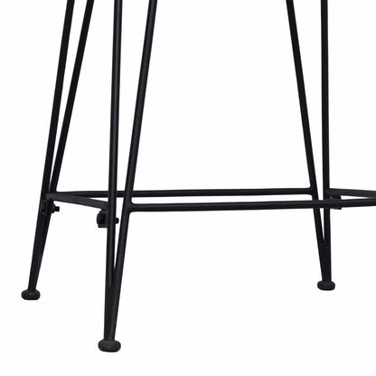 Barkruk 2 st Zwart 44 x 46 x 91 cm Rattan en staal