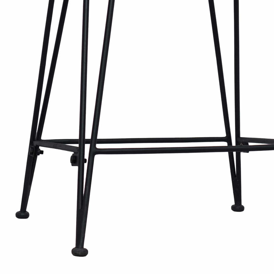 Barkruk 2 st Zwart 44 x 46 x 91 cm Rattan en staal