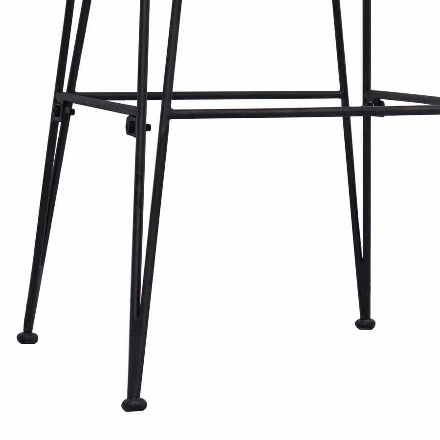 Eetkamerstoel 2 pcs Zwart 41 x 55 x 85 cm Rattan en staal