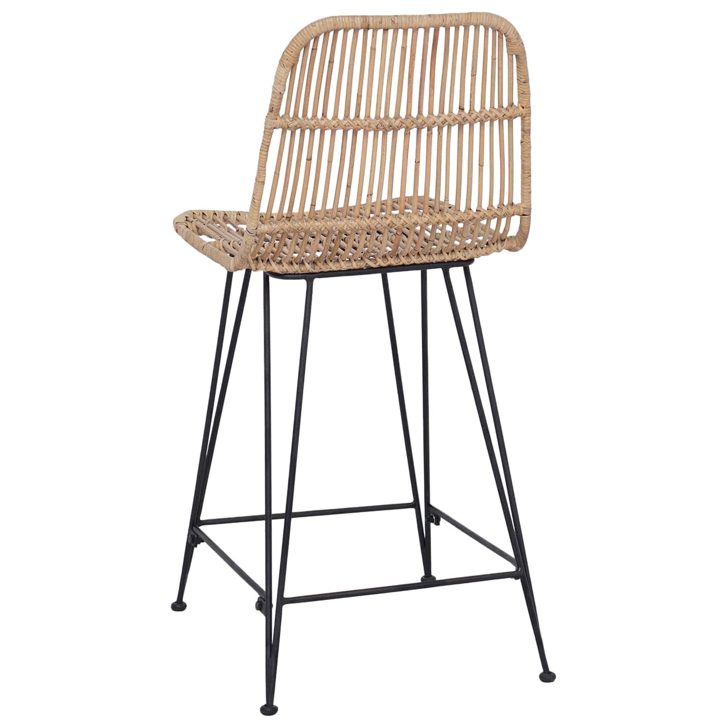 Barkruk 2 pcs Naturel 44 x 54 x 96 cm Rattan en staal