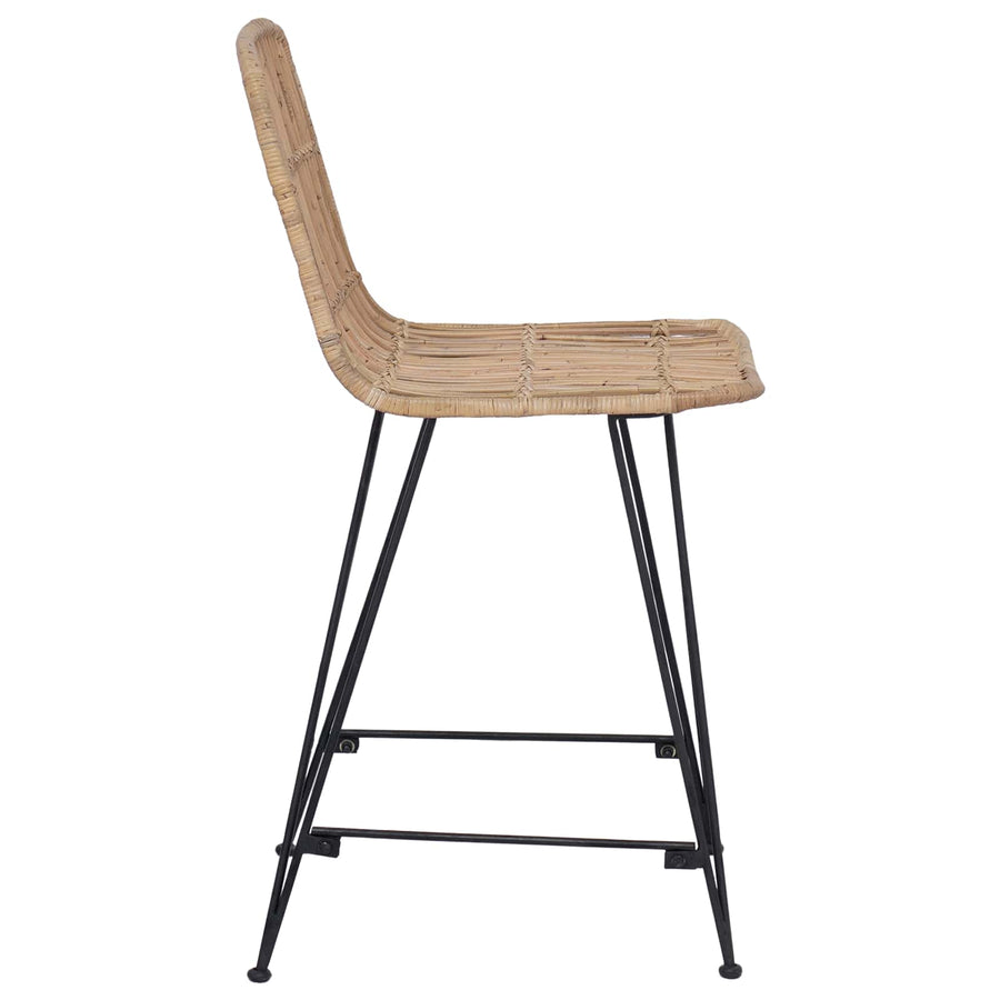 Barkruk 2 pcs Naturel 44 x 54 x 96 cm Rattan en staal