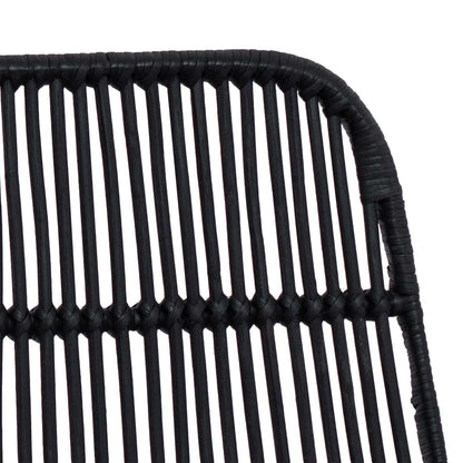 Barkruk 2 pcs Zwart 44 x 54 x 96 cm Rattan en staal