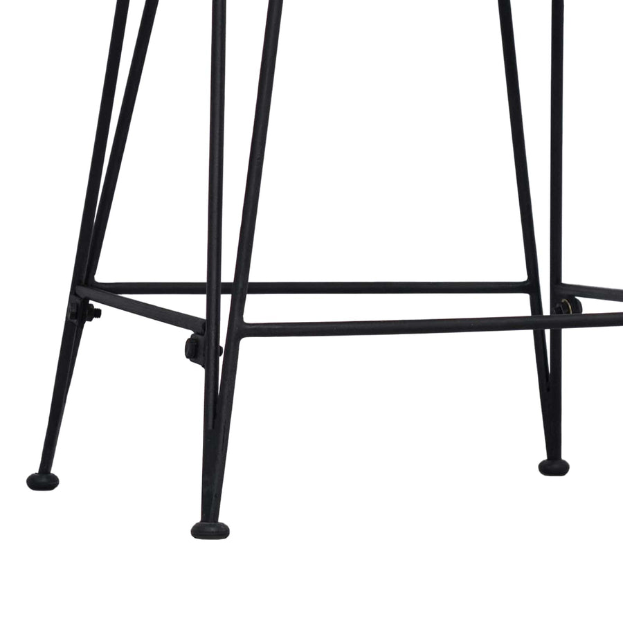 Barkruk 2 pcs Zwart 44 x 54 x 96 cm Rattan en staal