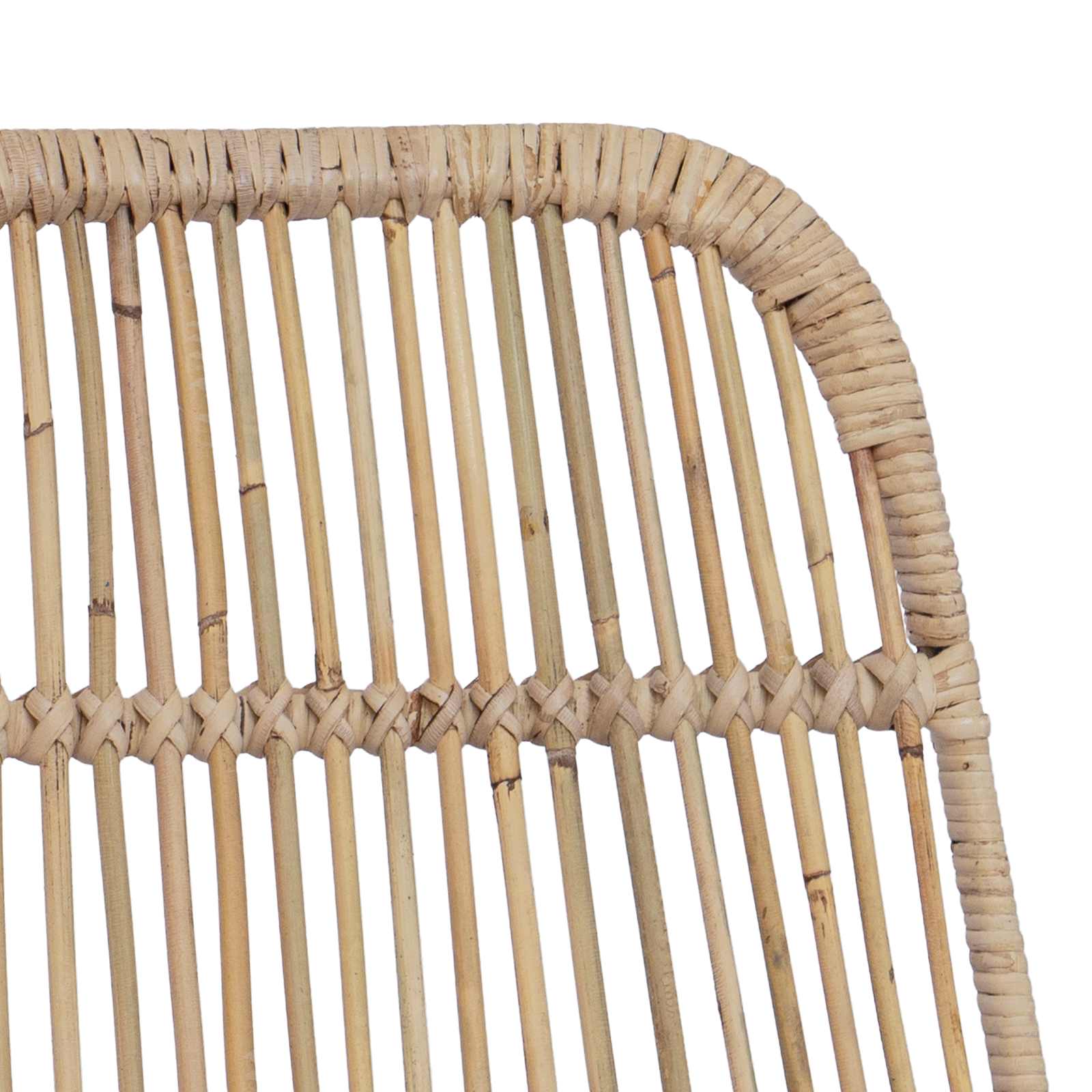 Barkruk 2 pcs Naturel 44 x 55 x 109 cm Rattan en staal