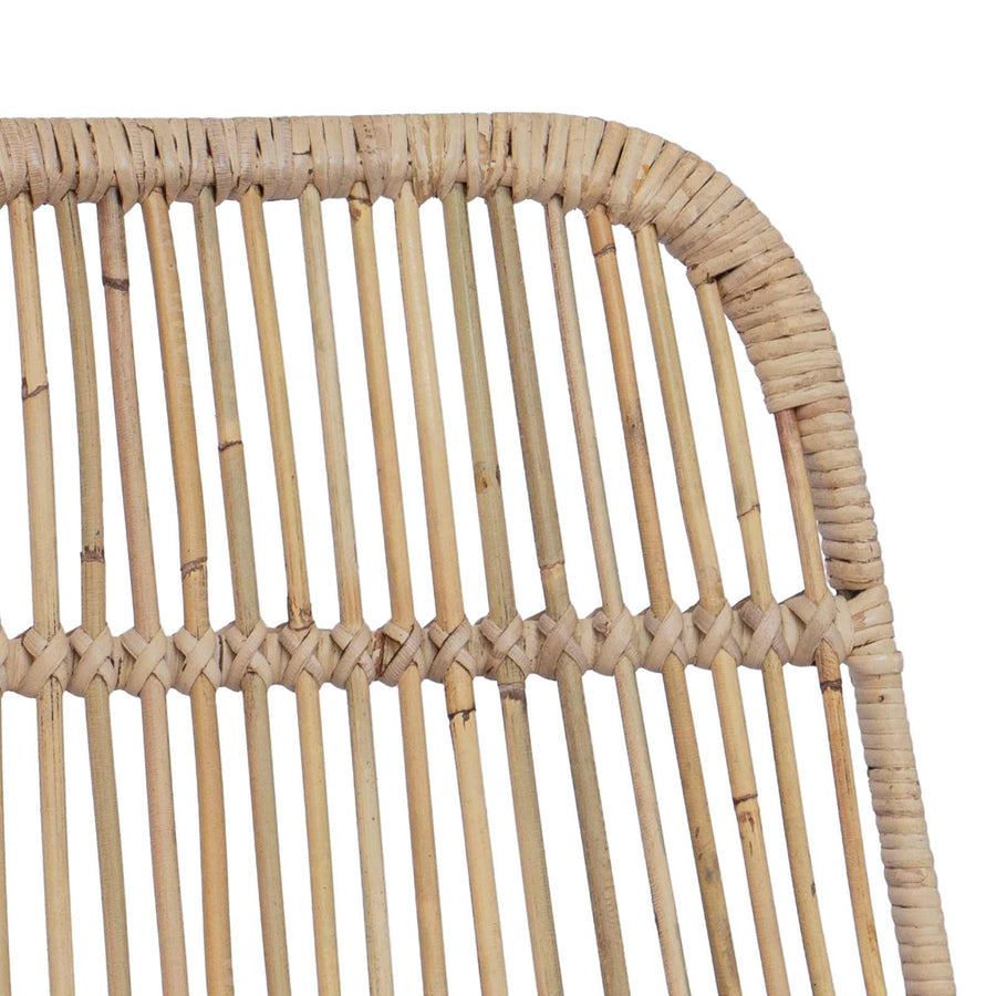 Barkruk 2 pcs Naturel 44 x 55 x 109 cm Rattan en staal