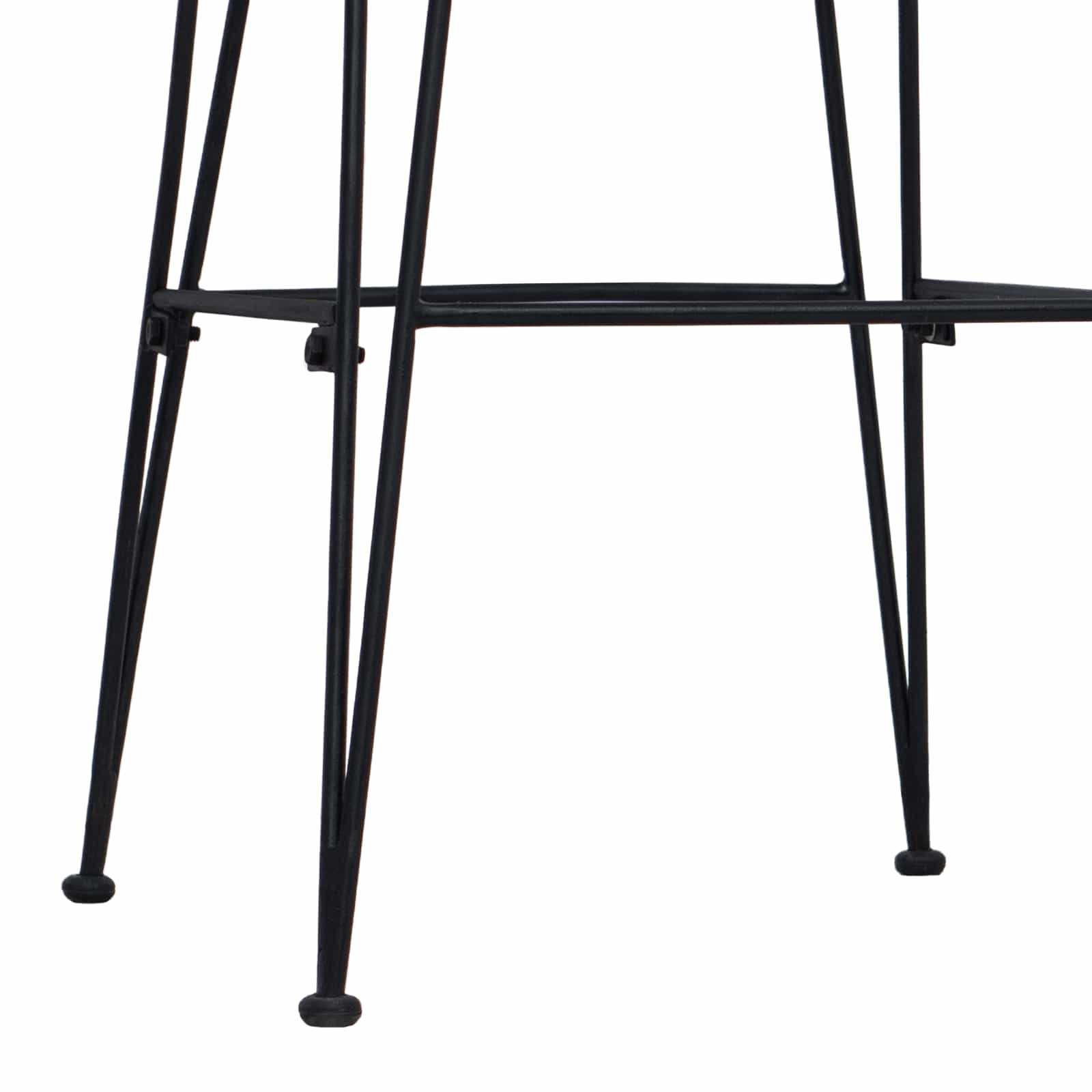 Barkruk 2 pcs Zwart 44 x 55 x 109 cm Rattan en staal