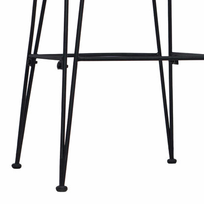 Barkruk 2 pcs Zwart 44 x 55 x 109 cm Rattan en staal