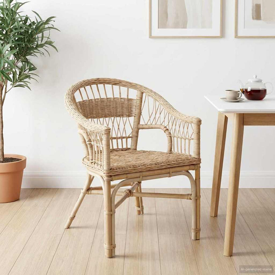 Stapelstoel Naturel 60 x 60 x 81 cm Rattan