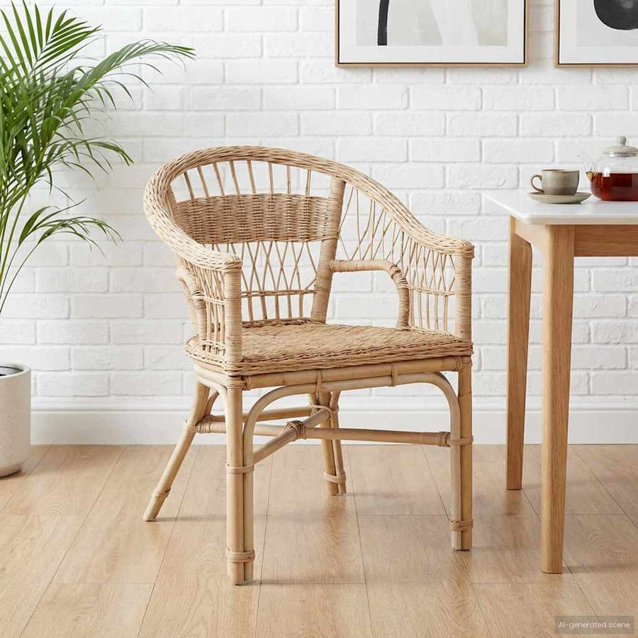 Stapelstoel Naturel 60 x 60 x 81 cm Rattan
