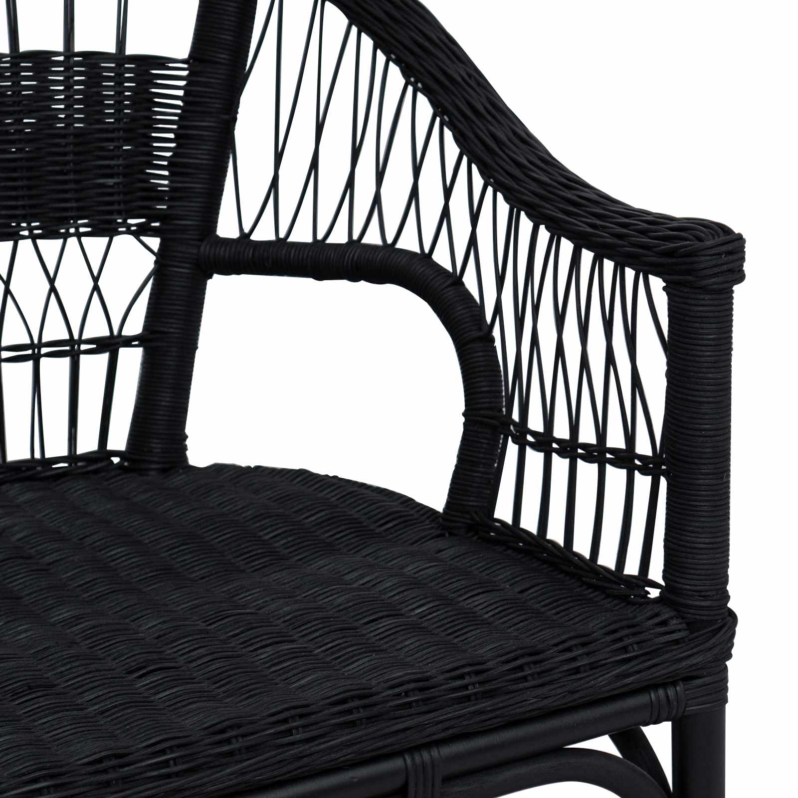 Stapelstoel Zwart 60 x 60 x 81 cm Rattan