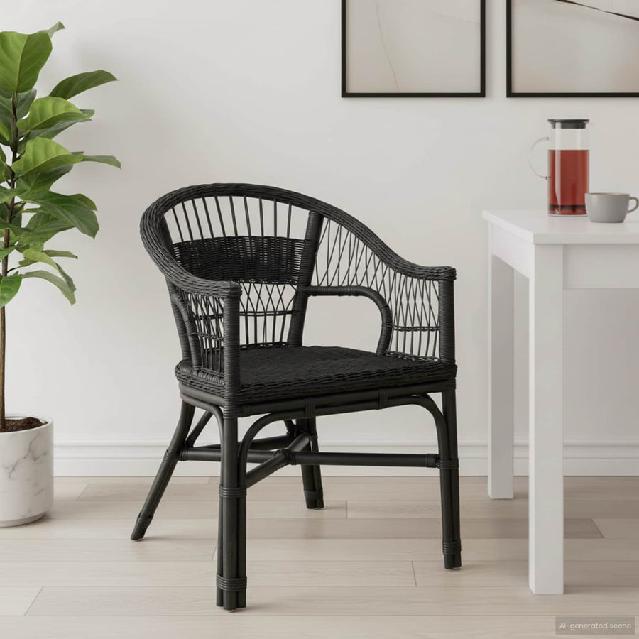 Stapelstoel Zwart 60 x 60 x 81 cm Rattan