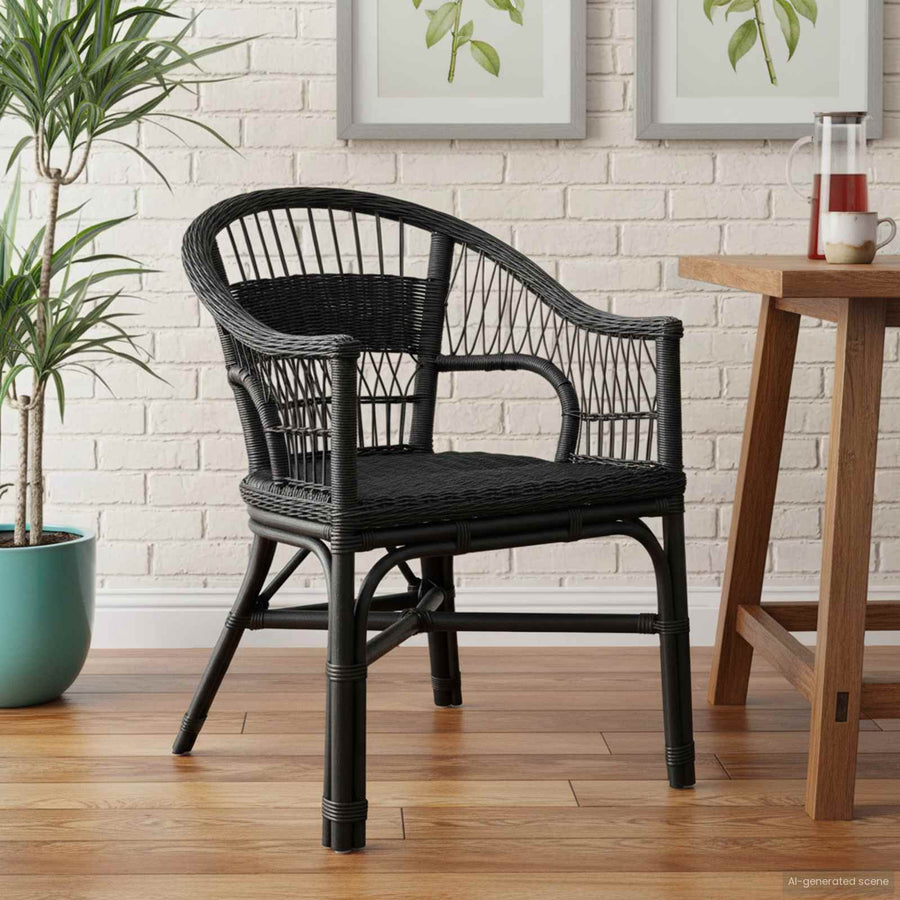 Stapelstoel Zwart 60 x 60 x 81 cm Rattan