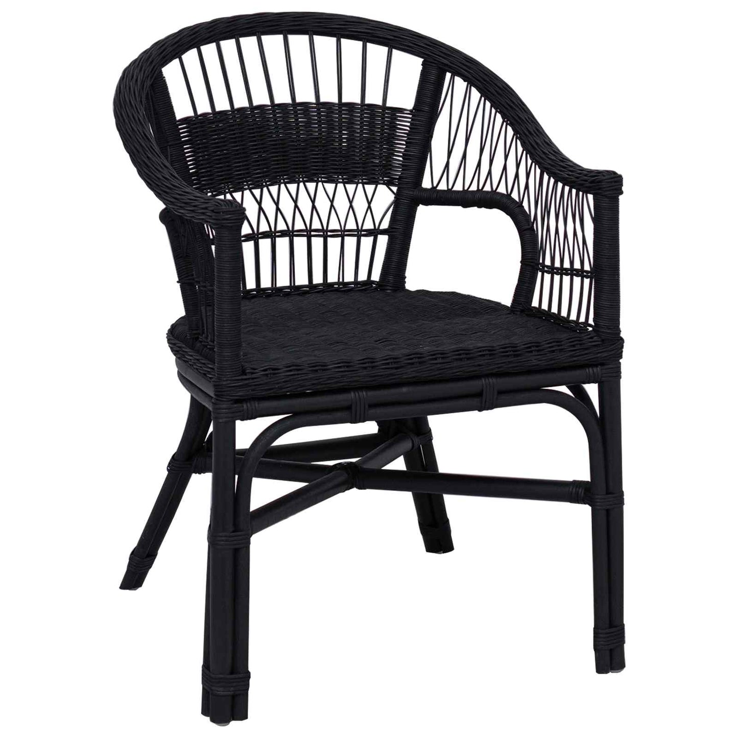 Stapelstoel Zwart 60 x 60 x 81 cm Rattan