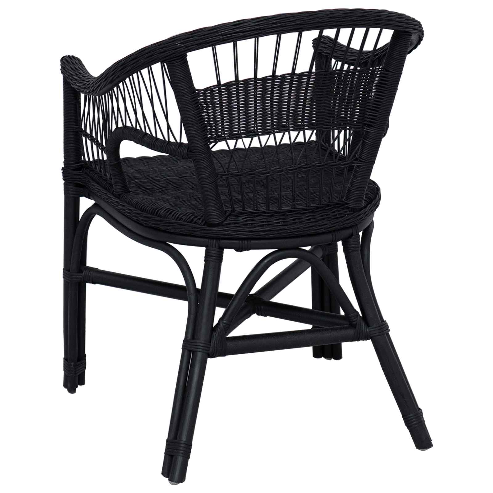 Stapelstoel Zwart 60 x 60 x 81 cm Rattan