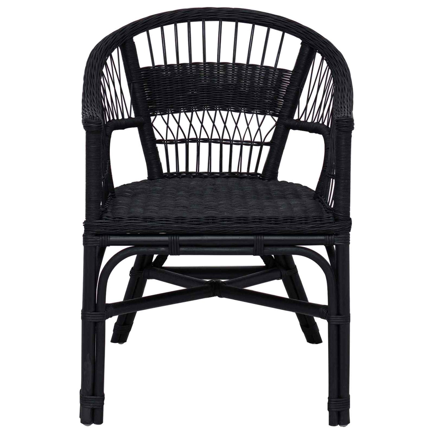Stapelstoel Zwart 60 x 60 x 81 cm Rattan