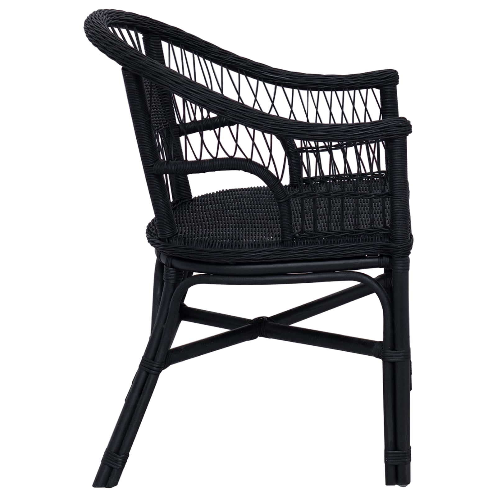Stapelstoel Zwart 60 x 60 x 81 cm Rattan