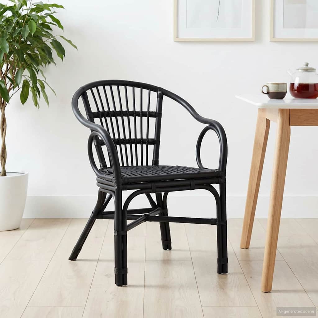 Stapelstoel Zwart 58 x 60 x 81 cm Rattan