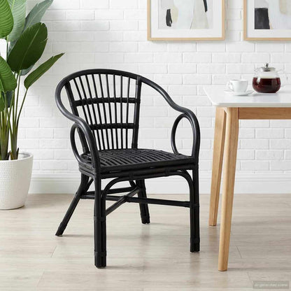 Stapelstoel Zwart 58 x 60 x 81 cm Rattan
