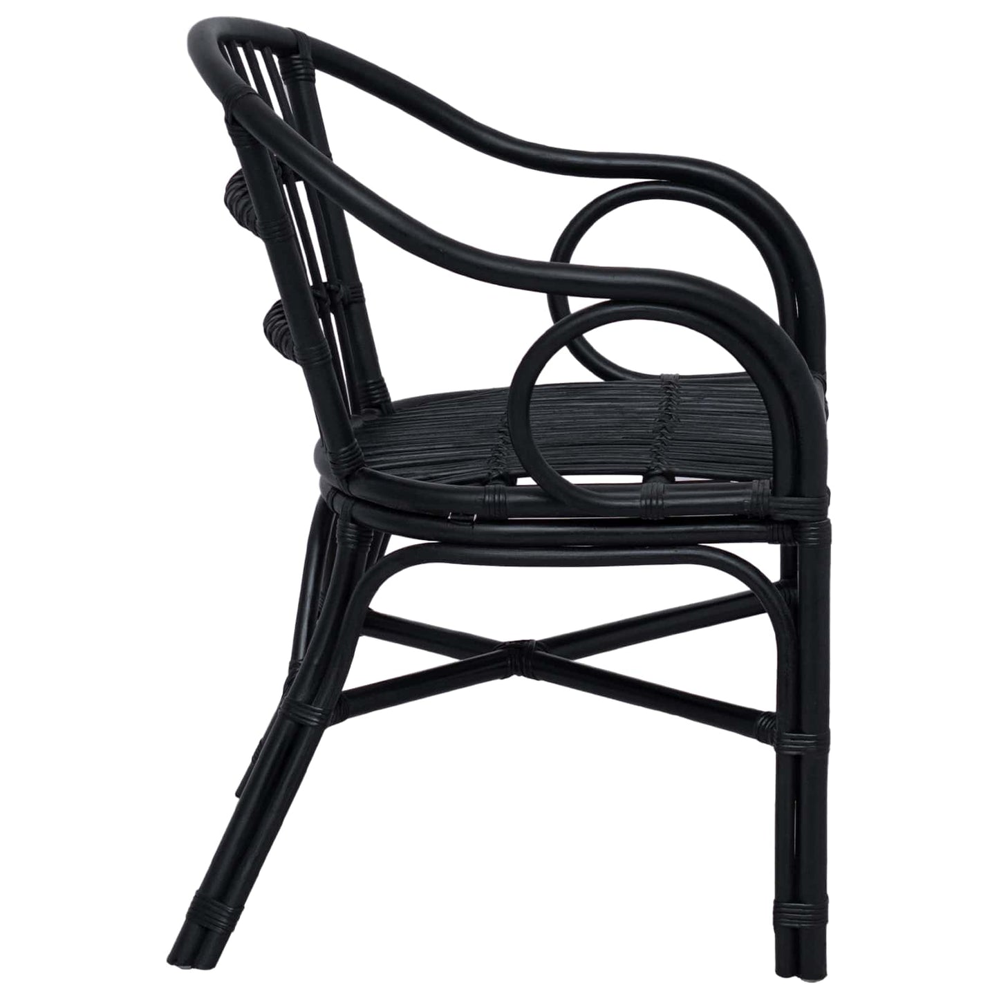 Stapelstoel Zwart 58 x 60 x 81 cm Rattan