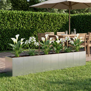 Plantenbak 360x40x60 cm gegalvaniseerd staal zilver