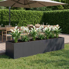 Plantenbak 280x80x60 cm koudgewalst staal zwart