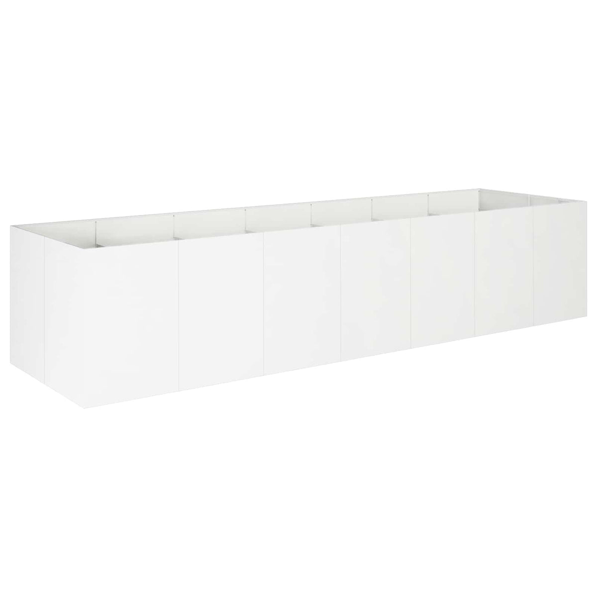 Plantenbak Wit 280 x 80 x 60 cm Koudgewalst staal