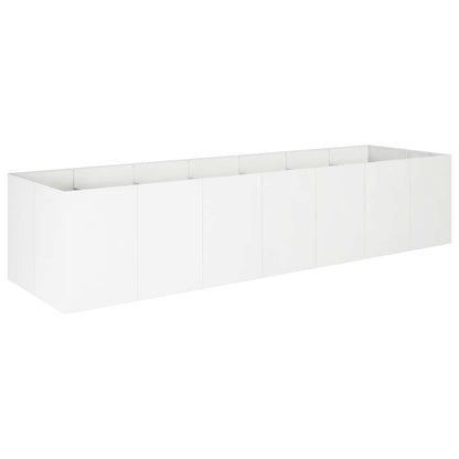 Plantenbak Wit 280 x 80 x 60 cm Koudgewalst staal