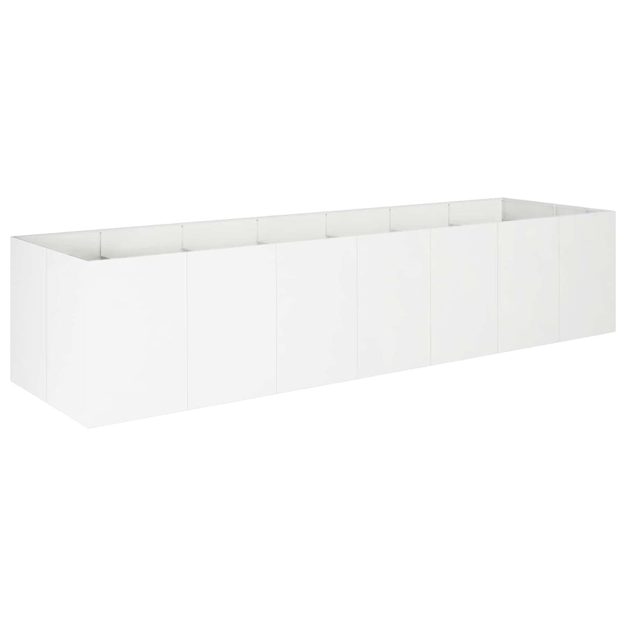 Plantenbak Wit 280 x 80 x 60 cm Koudgewalst staal