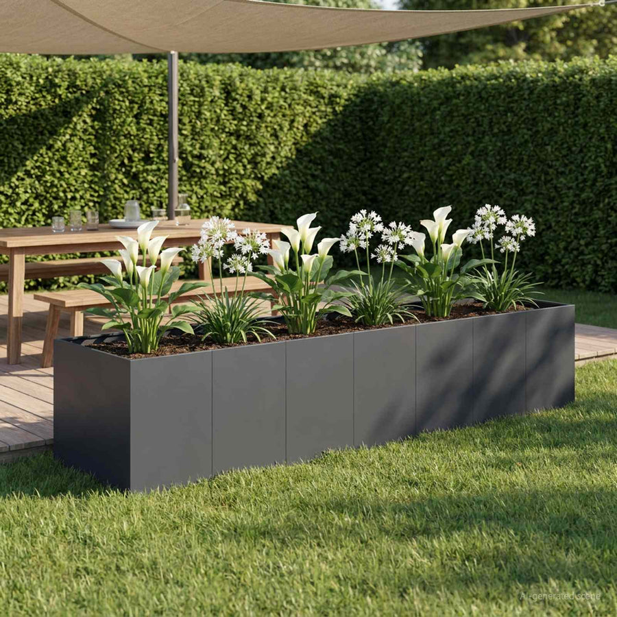 Plantenbak Antraciet 280 x 80 x 60 cm Koudgewalst staal