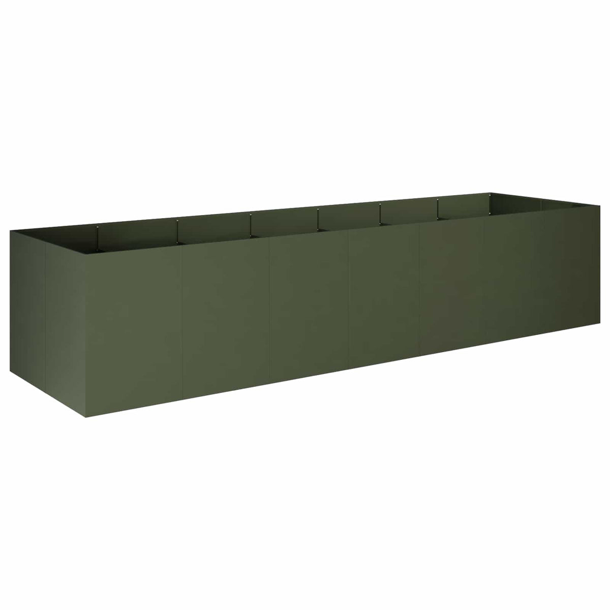Plantenbak Olijfgroen 280 x 80 x 60 cm Koudgewalst staal