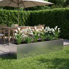Plantenbak roestvrij staal zilver 280x80x60 cm