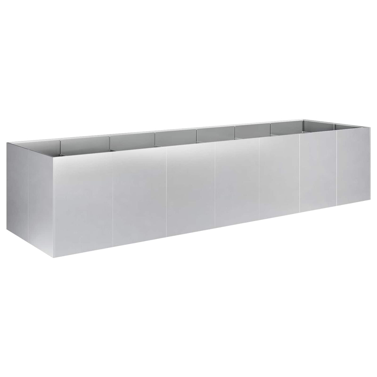 Plantenbak zilver 280 x 80 x 60 cm Gegalvaniseerd staal