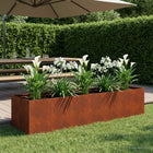 Plantenbak weervast staal 280x80x60 cm roestkleurig