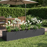 Plantenbak 360x80x60 cm staal zwart