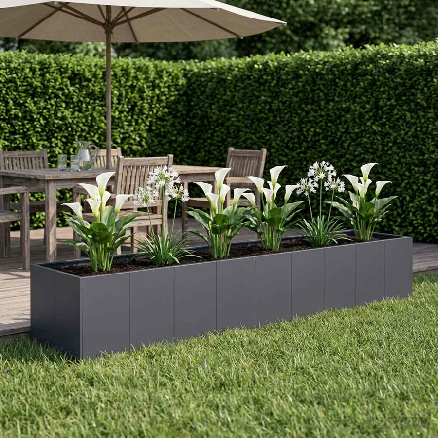 Plantenbak Antraciet 360 x 80 x 60 cm Koudgewalst staal
