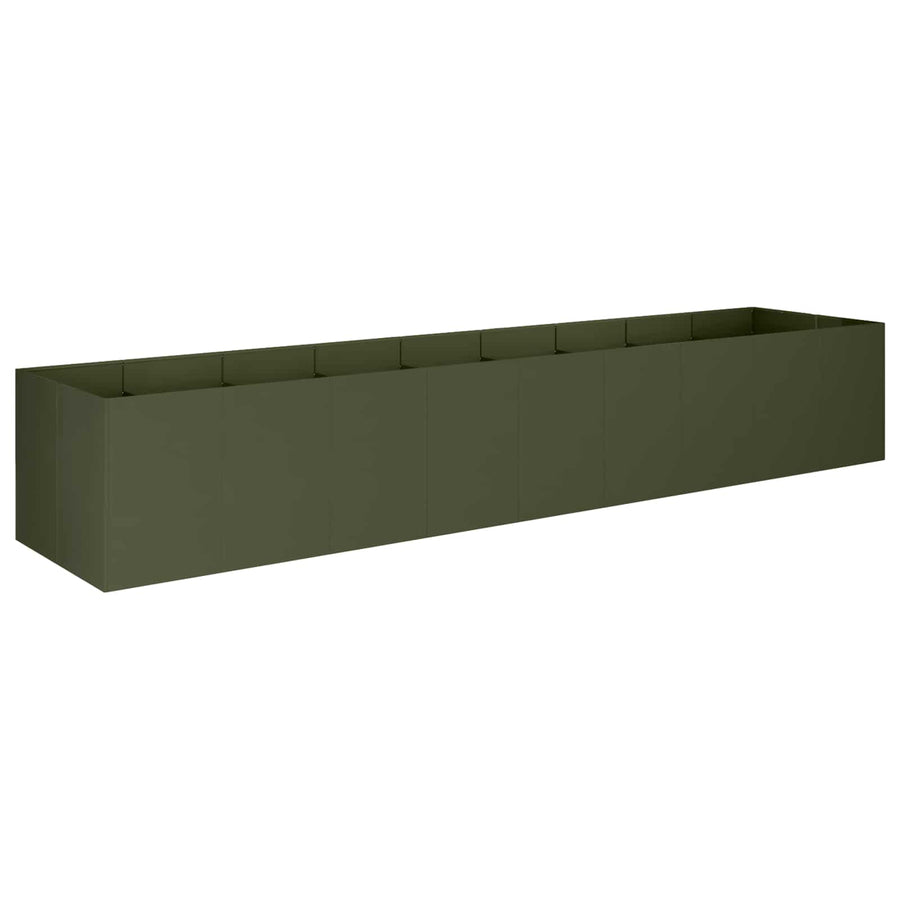 Plantenbak Olijfgroen 360 x 80 x 60 cm Koudgewalst staal