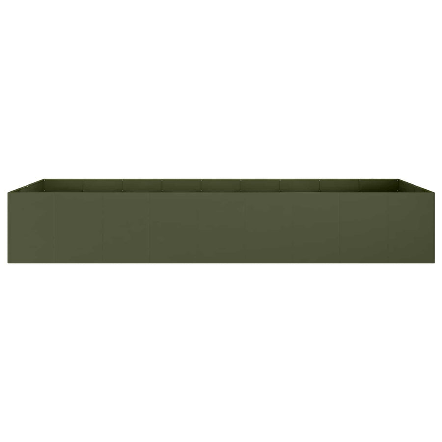 Plantenbak Olijfgroen 360 x 80 x 60 cm Koudgewalst staal