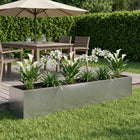 Plantenbak 360x80x60 cm gegalvaniseerd staal zilver