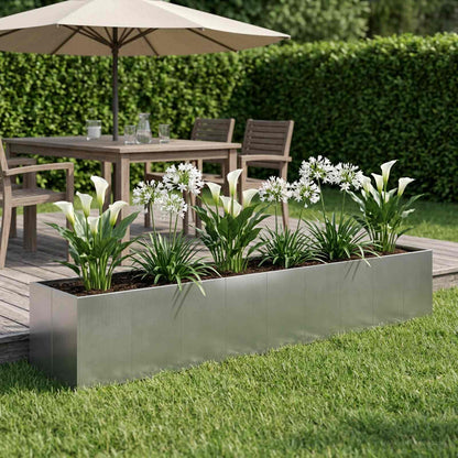Plantenbak zilver 360 x 80 x 60 cm Gegalvaniseerd staal