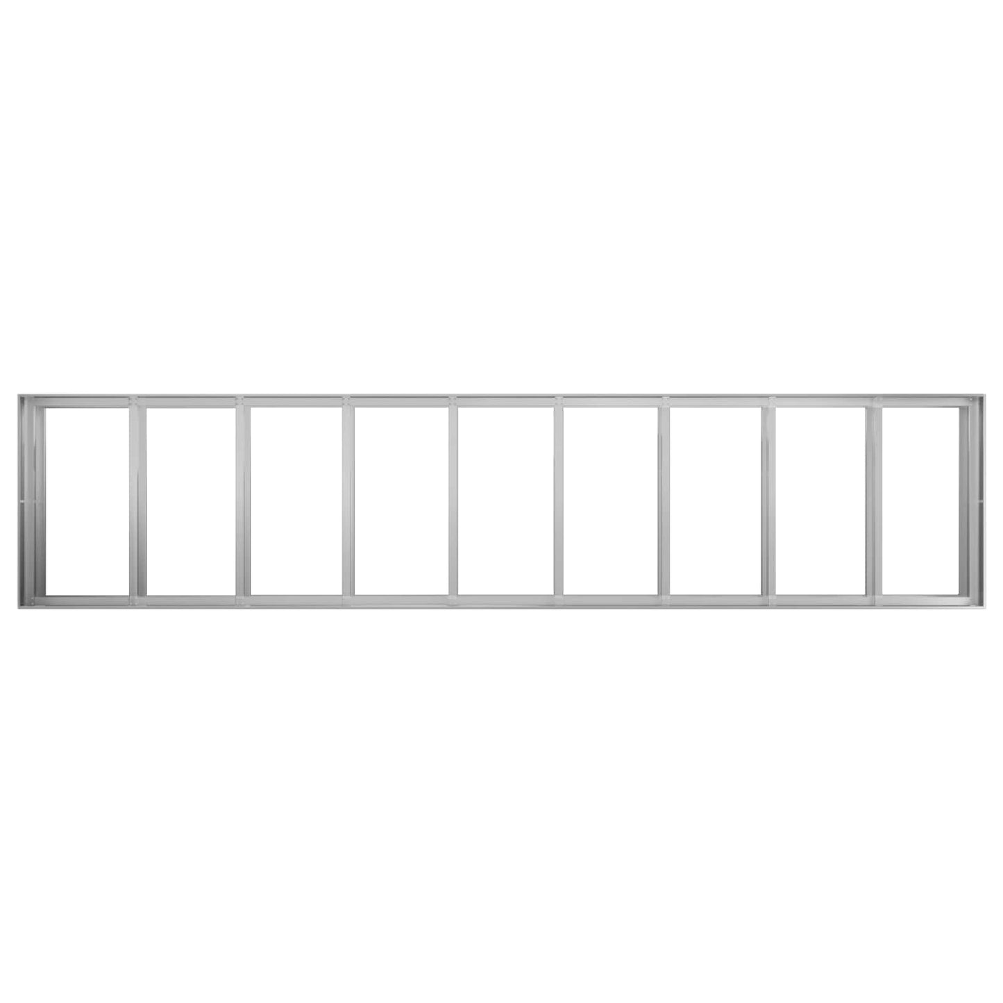 Plantenbak zilver 360 x 80 x 60 cm Gegalvaniseerd staal