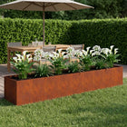 Plantenbak 360x80x60 cm roestkleurig staal