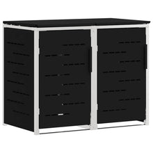 Afvalbak opslag Zwart 138 x 77,5 x 112,5 cm Roestvrij staal