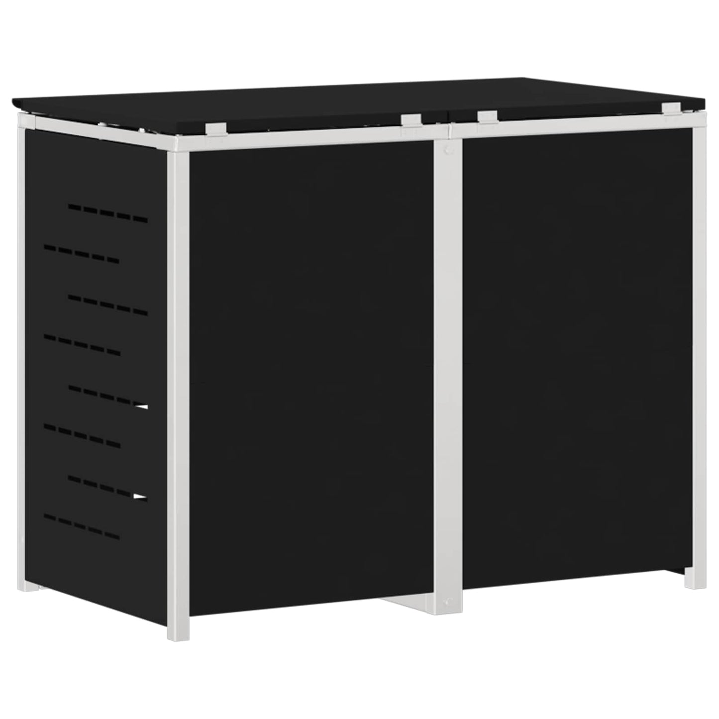 Afvalbak opslag Zwart 138 x 77,5 x 112,5 cm Roestvrij staal
