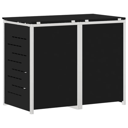 Afvalbak opslag Zwart 138 x 77,5 x 112,5 cm Roestvrij staal