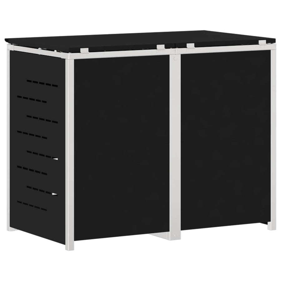 Afvalbak opslag Zwart 138 x 77,5 x 112,5 cm Roestvrij staal