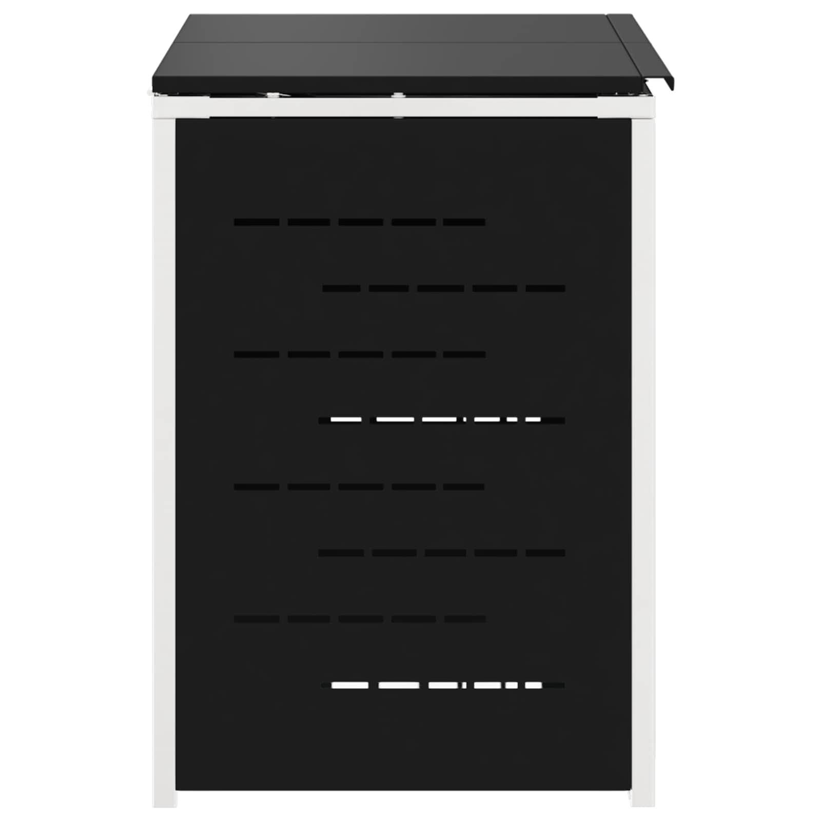 Afvalbak opslag Zwart 138 x 77,5 x 112,5 cm Roestvrij staal
