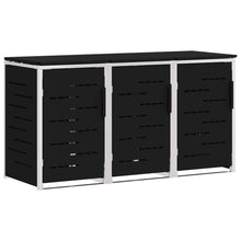 Afvalbak opslag Zwart 207 x 77,5 x 112,5 cm Roestvrij staal