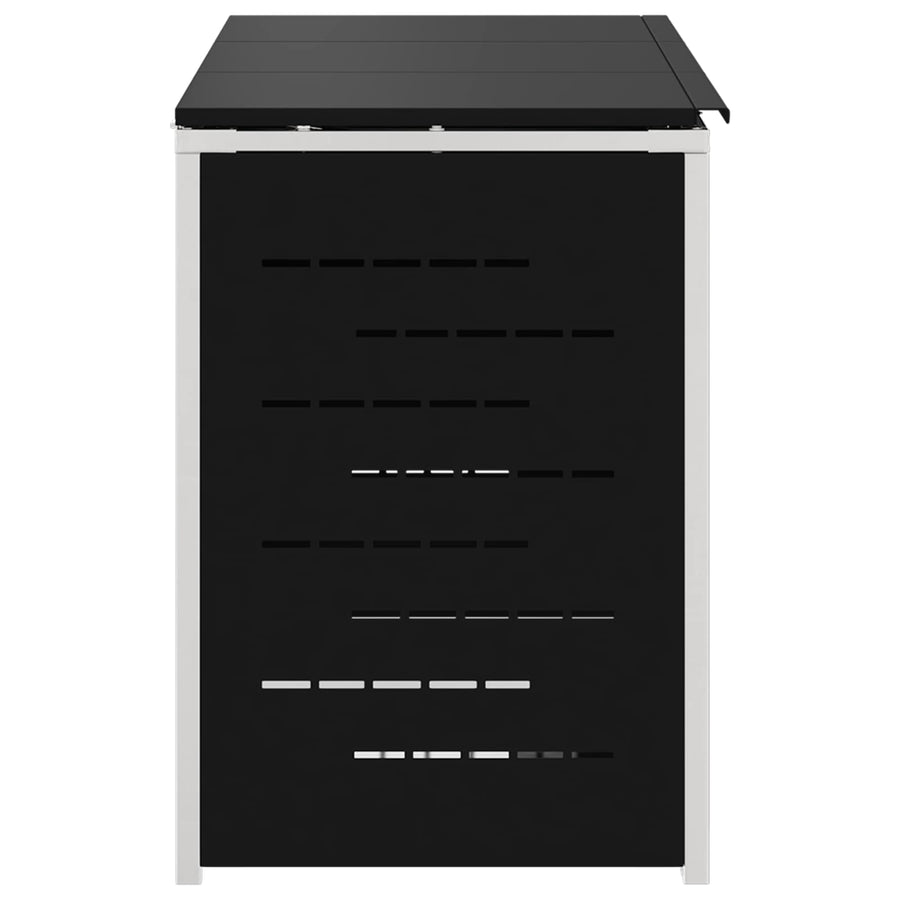 Afvalbak opslag Zwart 207 x 77,5 x 112,5 cm Roestvrij staal