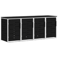 Afvalbak opslag Zwart 276 x 77,5 x 112,5 cm Roestvrij staal