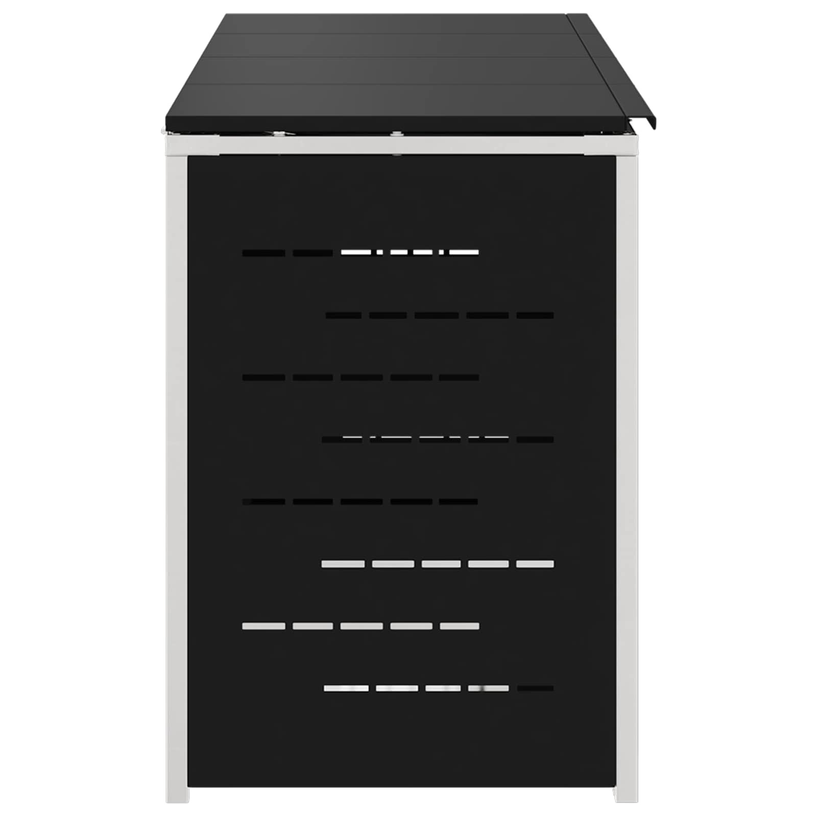Afvalbak opslag Zwart 276 x 77,5 x 112,5 cm Roestvrij staal